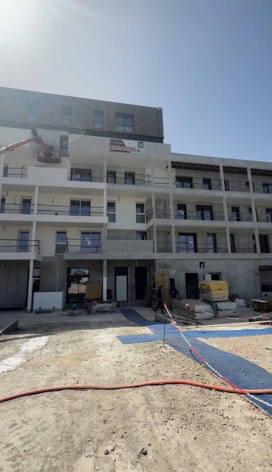 Chantier BABYLONE — Finitions extérieures — démontage des échafaudages